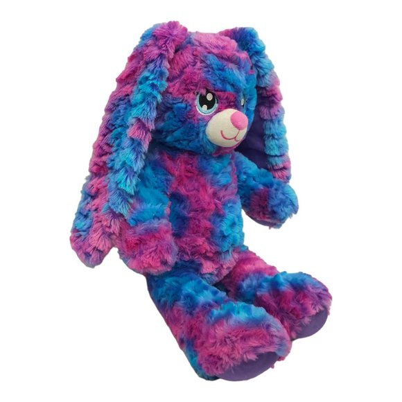 Build A Bear Bunny Rabbit Plush 16" Spring Lilac Pink Blue Purple Floppy Ear Toy - Picture 2 of 12